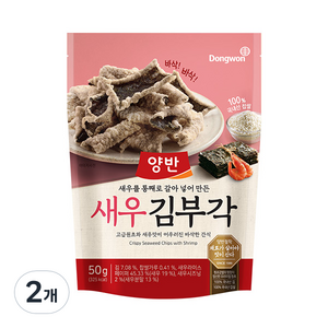 양반 새우 김부각, 50g, 2개