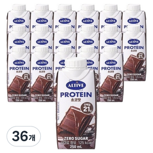 얼티브 프로틴 초코맛, 250ml, 36개