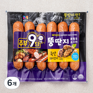 목우촌 주부9단 뚱딴지 프랑크 소시지, 450g, 6개