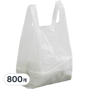 [국내생산] 지에스아이엔씨 담다 유백 비닐봉투, 4L, 800개