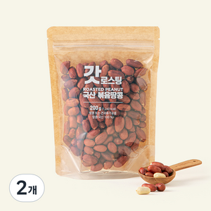 갓로스팅 국내산 볶음땅콩, 200g, 2개
