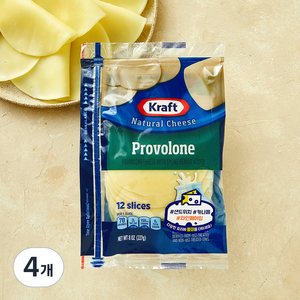 크래프트 슬라이스 프로볼로네 치즈 12매입, 227g, 4개