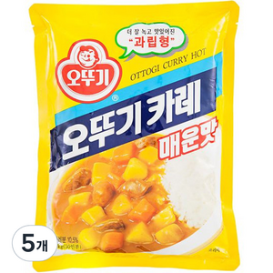 오뚜기 카레 매운맛, 1kg, 5개