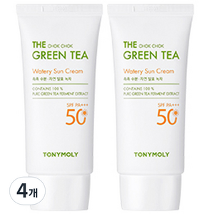 토니모리 더 촉촉 그린티 수분 선크림 SPF50+ PA+++, 50ml, 4개