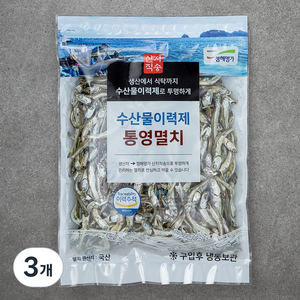 청해명가 수산물이력제 통영멸치 조림용, 200g, 3개