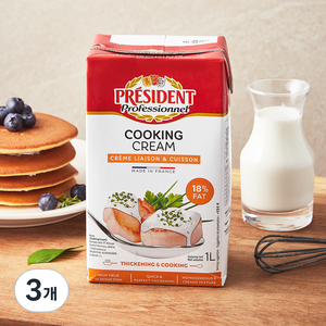 프레지덩 쿠킹크림, 1L, 3개