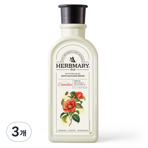허브마리 1848 초고농축 섬유유연제 카멜리아 힐 본품, 1L, 3개