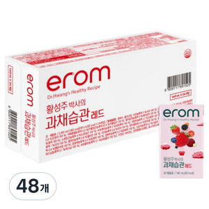 이롬 황성주 박사의 과채습관 레드, 140ml, 48개