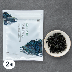 주일 완도명품 자른미역, 2개, 30g