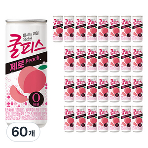 동원 쿨피스 제로 복숭아, 230ml, 60개