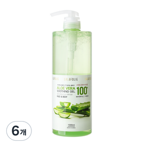 라라폴리 알로에베라 100 수딩젤, 1000ml, 6개