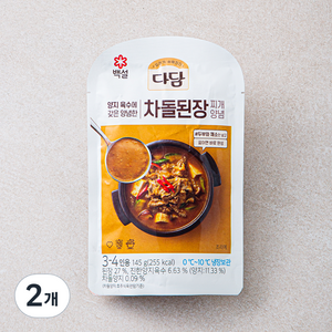 다담 차돌된장찌개양념, 145g, 2개