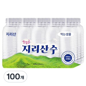 청정골지리산수 무라벨 생수, 500ml, 100개