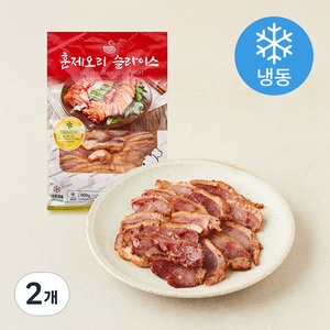 명일품 삼아 훈제오리 슬라이스 (냉동), 800g, 2개