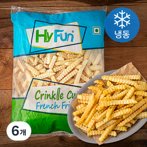 하이펀 크링클컷 감자 13mm (냉동), 2kg, 6개