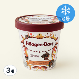 하겐다즈 파인트 쿠키 앤 초콜릿 아이스크림 (냉동), 1개입, 403ml, 3개