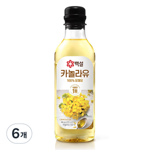 백설 카놀라유, 500ml, 6개