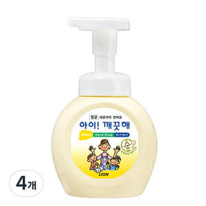 아이깨끗해 핸드워시 순 보송보송 파우더향, 250ml, 4개