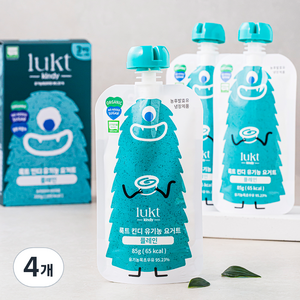 LUKT 킨디 유기농 요거트 플레인 3개입, 255g, 4개