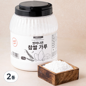 씻어나온 국내산 찹쌀 가루, 1.8kg, 2통