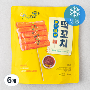 달떡볶이 쫄깃바삭 떡꼬치 (냉동), 330g, 6개