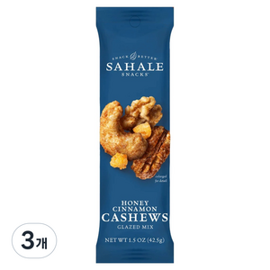 사할리스낵스 허니 캐슈넛, 42.5g, 3개