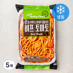 밀스원 이태리 스파게티 멜팅치즈 비프 토마토 (냉동), 380g, 5개