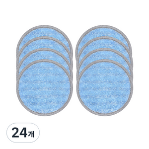 홈크린 물걸레 청소기 호환 극세사 걸레 블루 14cm, 24개