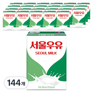 서울우유 멸균 흰우유, 200ml, 144개
