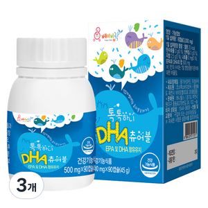 베이비락 톡톡하니 DHA 츄어블, 3개, 45g