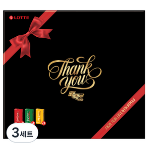 빼빼로 감사팩 3종 x 2p, 288g, 3세트