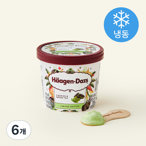 하겐다즈 미니컵 쿠키 앤 그린티 아이스크림 (냉동), 1개입, 100ml, 6개