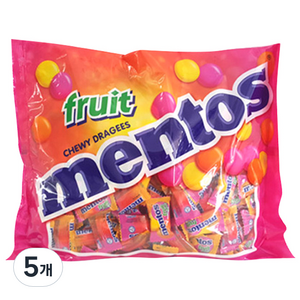 멘토스 대용량 푸르티 츄잉캔디, 810g, 5개