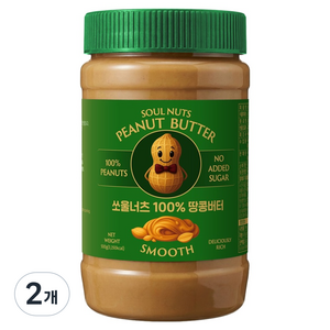 파이토메이드 쏘울너츠 땅콩버터 스무스, 500g, 2개