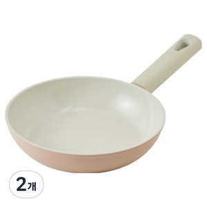 락앤락 인덕션 로즈골드 세라믹 IH 프라이팬 핑크, 20cm, 2개