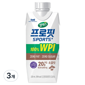 셀렉스 프로핏 스포츠 초콜릿, 330ml, 3개