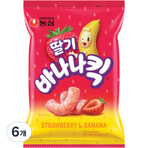 바나나킥 딸기, 60g, 6개