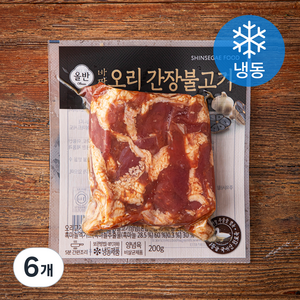 올반 바짝 오리 간장불고기 (냉동), 200g, 6개