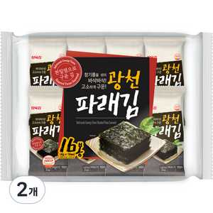 삼육김 광천 파래 도시락김 16p, 64g, 2개