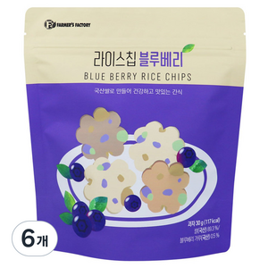 블루베리 라이스칩, 30g, 6개