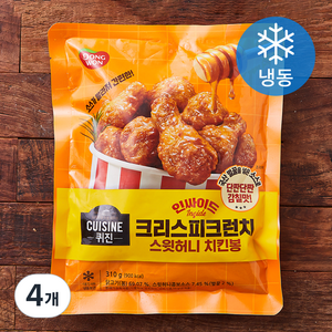 퀴진 인싸이드 스윗허니 치킨봉 (냉동), 310g, 4개