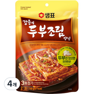 샘표 강릉식 두부조림 양념, 4개, 140g