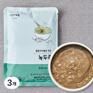 서울마님죽 녹두죽, 500g, 3개