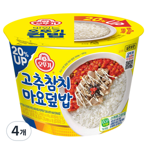 오뚜기 컵밥 고추참치마요덮밥, 280.5g, 4개