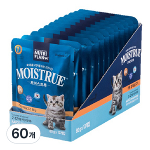 동원뉴트리플랜 고양이 모이스트루 주식파우치, 닭+참치, 80g, 60개