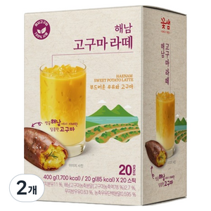 꽃샘 해남 고구마 라떼 20T, 20개입, 20g, 2개