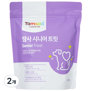 탐사 강아지 뉴트리션 트릿 영양제, 300g, 시니어, 2개