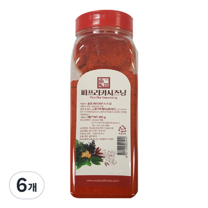 솔표식품 파프리카 시즈닝 향신료, 450g, 6개