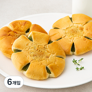 후앙 완두앙금빵, 120g, 6개입