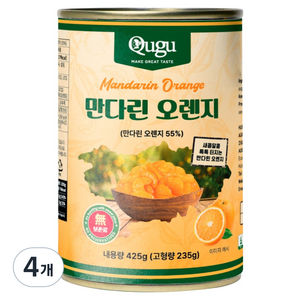큐구 만다린오렌지 통조림, 425g, 4개